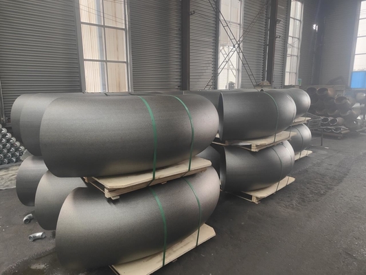 Gost en10253-2 αγκώνων συγκόλλησης άκρης 426mm μαύρη ζωγραφική αμμοβολών Astm τυποποιημένη