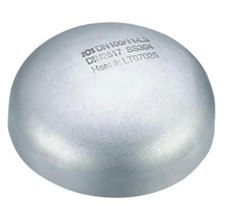 2mm300mm 304 καλύμματα Buttweld ανοξείδωτου για την πετροχημική βιομηχανία