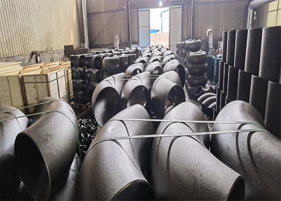 Συγκόλληση SGP Sch 80 μαύρο ανοξείδωτο αγκώνων ASME 90 βαθμού